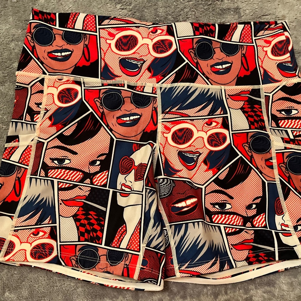 XL CVG 5 inch pop art shorts Constantly Varied Gear
